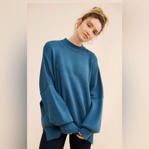 Free People easy street tunic size small in blue